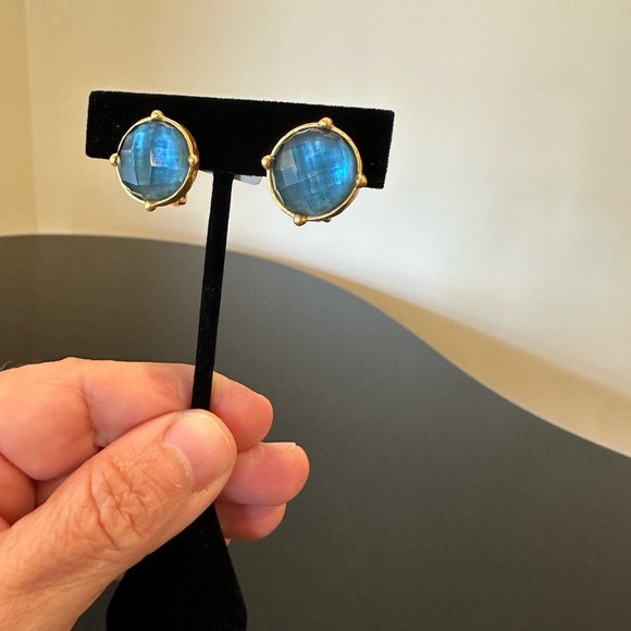 NWT Authentic luxury spring summer rare Julie Vos  Gemstone Statement Earrings - Picture 8 of 17